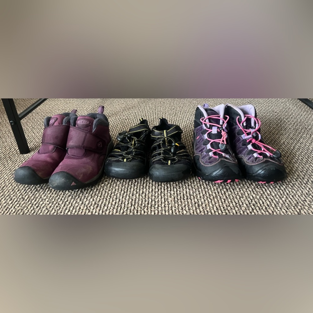 Keen assorted shoes- girl- size 2 and size 3!